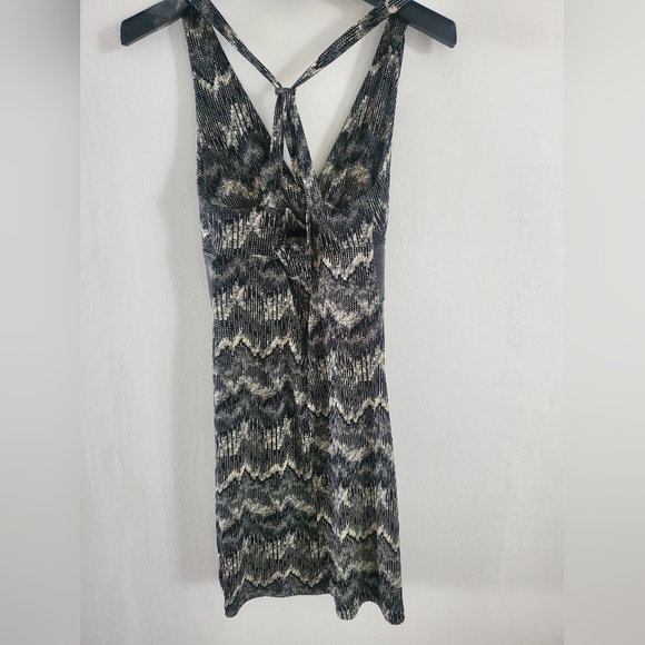 90s vintage Metropark mini dress Belted bikercore mobwive deep v front - Picture 5 of 10